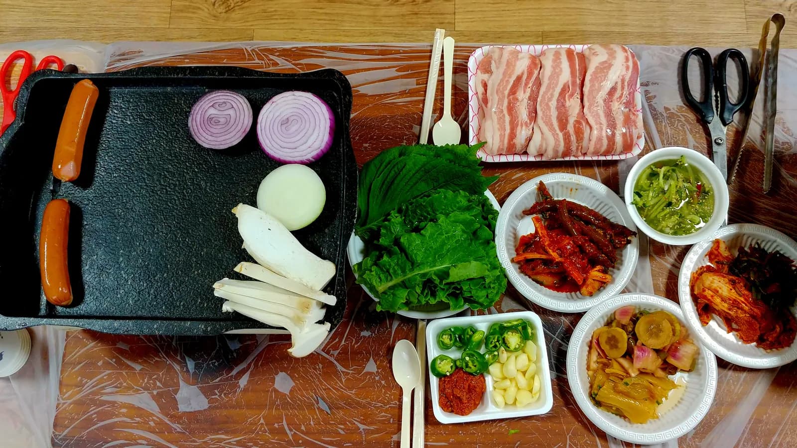 삼겹살 바베큐 상차림
